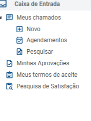 Acesso ao Menu Novo Chamado